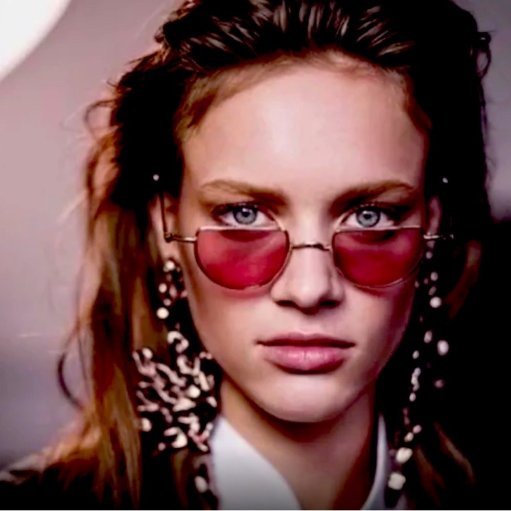 CHLOÉ - Ayla Half Circle 45 mm Sunglasses NEW